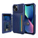 iPhone 14 Plus Magnetic Wallet Card Bag Leather Phone Case  - Navy Blue iPhone 14 Plus Magnetic Wallet Card Bag Leather Phone Case  - Navy Blue