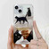 iPhone 14 Plus Cute Funny Cat Pattern Phone Case - Black