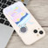 iPhone 14 Plus Milk Tea Astronaut Pattern Liquid Silicone Phone Case - Ivory White
