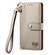 iPhone 14 Plus Love Zipper Lanyard Leather Phone Case - Gray