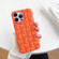 iPhone 14 Plus 3D Cube Weave Texture Skin Feel Phone Case - Orange