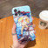 iPhone 14 Plus Oil Painting Pattern Glossy PC Phone Case - Jump in the Boat