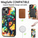 iPhone 14 Plus Colored Drawing Leather Back Cover Magsafe Phone Case - Emerald