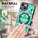 iPhone 14 Plus Colored Drawing Leather Back Cover Magsafe Phone Case - Emerald