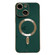 iPhone 14 Plus Magsafe Plating TPU Phone Case with Lens Film - Green