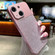 iPhone 14 Plus Metallic Glitter Powder Shockproof Phone Case - Pink