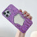 iPhone 14 Plus Embossed Rock Texture Mirror TPU Phone Case - Deep Purple