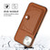 iPhone 14 Plus Shockproof Leather Phone Case with Card Holder - Brown