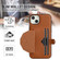 iPhone 14 Plus Shockproof Leather Phone Case with Card Holder - Brown