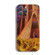 iPhone 14 Plus Precise Hole Oil Painting Pattern PC Phone Case - Architectural Painting