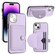 iPhone 14 Plus Shockproof Leather Phone Case with Card Holder - Purple iPhone 14 Plus Shockproof Leather Phone Case with Card Holder - Purple