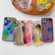 iPhone 14 Plus Oil Painting Electroplating TPU Phone Case - Grey