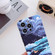 iPhone 14 Plus Precise Hole Oil Painting Pattern PC Phone Case - Rain