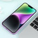 iPhone 14 Plus Gradient Starry Silicone Phone Case with Lens Film - White Purple