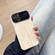 iPhone 14 Plus Wood Grain TPU Phone Case with Lens Film - Beige