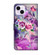 iPhone 14 Plus Crystal 3D Shockproof Protective Leather Phone Case - Butterfly