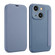 iPhone 14 Plus Imitate Liquid Skin Feel Leather Phone Case with Card Slots - Grey