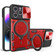 iPhone 14 Plus CD Texture Sliding Camshield Magnetic Holder Phone Case - Red