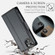iPhone 14 Plus CaseMe 023 Butterfly Buckle Litchi Texture RFID Anti-theft Leather Phone Case - Black