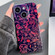 iPhone 14 Plus Painted Pattern Precise Hole PC Phone Case - Black Red Graffiti