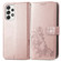 Samsung Galaxy A53 5G Four-leaf Clasp Embossed Leather Phone Case - Rose Gold