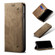 Samsung Galaxy A53 5G Denim Texture Casual Style Horizontal Flip Leather Phone Case - Khaki