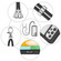 Samsung Galaxy A53 5G Starry Sky Solid Color Series Shockproof PC + TPU Protective Phone Case with Neck Strap - Black