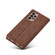 Samsung Galaxy A53 5G Forwenw F1 Series Matte Strong Magnetism Leather Phone Case - Brown