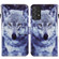 Samsung Galaxy A53 5G Painted Pattern Horizontal Flip Leather Phone Case - White Wolf