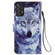 Samsung Galaxy A53 5G Painted Pattern Horizontal Flip Leather Phone Case - White Wolf