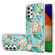 Samsung Galaxy A53 5G Splicing Marble Flower Pattern TPU Ring Holder Case - Blue Flower