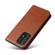 Samsung Galaxy A53 5G Fierre Shann PU Genuine Leather Texture Leather Phone Case - Brown