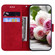 Samsung Galaxy A53 5G Butterfly Rose Embossed Leather Phone Case - Red