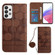 Samsung Galaxy A53 5G Crossbody Football Texture Magnetic PU Phone Case - Brown