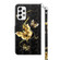 Samsung Galaxy A53 5G 3D Painted Leather Phone Case - Golden Swallow Butterfly