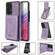 Samsung Galaxy A53 5G N.Bekus Vertical Flip Card Slot RFID Phone Case - Purple