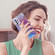 Samsung Galaxy A53 5G Ring Holder 2.0mm Airbag TPU Phone Case - Blue Purple Marble