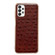 Samsung Galaxy A53 5G Genuine Leather Ostrich Texture Series Nano Electroplating Phone Case - Brown