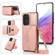 Samsung Galaxy A53 5G Cross-body Wallet Card Bag Leather Phone Case - Rose Gold