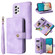 Samsung Galaxy A53 5G Multifunctional Card Slot Zipper Wallet Leather Phone Case - Purple