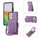 Samsung Galaxy A53 5G Rhombic Texture RFID Phone Case with Lanyard & Mirror - Purple
