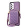 Samsung Galaxy A53 5G Rhombic Texture RFID Phone Case with Lanyard & Mirror - Purple