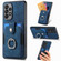 Samsung Galaxy A53 5G Retro Skin-feel Ring Card Wallet Phone Case - Blue