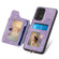 Samsung Galaxy A53 5G Retro Skin-feel Ring Multi-card Wallet Phone Case - Purple