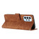 Samsung Galaxy A53 5G Skin Feel Stripe Pattern Leather Phone Case with Lanyard - Brown