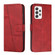 Samsung Galaxy A53 5G Stitching Calf Texture Buckle Leather Phone Case - Red