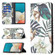 Samsung Galaxy A53 5G Colored Drawing Pattern Invisible Magnetic PU Leather Phone Case - Red Leaves