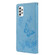 Samsung Galaxy A53 5G Butterfly Embossed Horizontal Flip Leather Phone Case with Card Slot & Holder - Blue