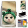 Samsung Galaxy A53 5G Coloured Drawing Cross Texture Horizontal Flip Leather Phone Case with Holder & Card Slots & Wallet & Lanyard - Frog Kitten