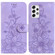 Samsung Galaxy A53 5G Lily Embossed Leather Phone Case - Purple